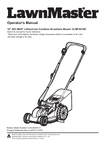 Manual LawnMaster CLMF4016K Lawn Mower