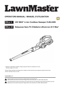 Manual LawnMaster CLBL2406 Leaf Blower