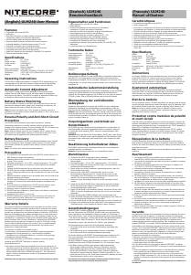 Manual Nitecore ULM240 Battery Charger