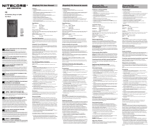 Manual de uso Nitecore FX1 Cargador de batería