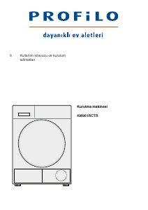 Kullanım kılavuzu Profilo KM961RCTR Kurutma makinesi