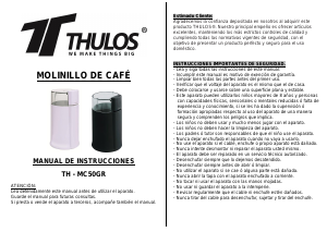Manual de uso Thulos TH-MC50GR Molinillo de café