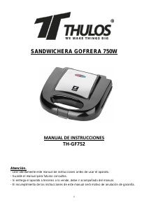 Manual Thulos TH-GF752 Contact Grill