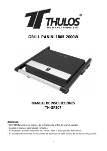 Manual de uso Thulos TH-GP207 Grill de contacto