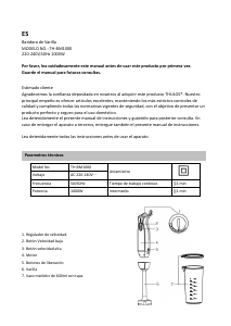 Manual de uso Thulos TH-BM1000 Batidora de mano