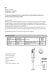 Manual Thulos TH-BM1000 Hand Blender