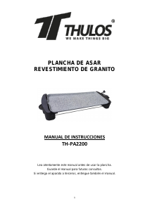 Manual Thulos TH-PA2200 Table Grill