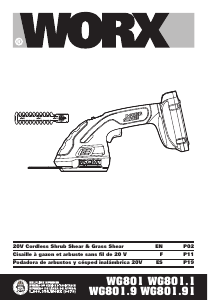 Manual de uso Worx WG801.1 Tijeras cortasetos