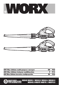 Manual Worx WG575.9 Leaf Blower
