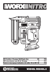 Manual Worx WX840L.3 Nail Gun