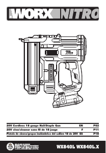 Manual de uso Worx WX840L.3 Clavadora