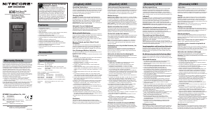 Manual Nitecore UCN5 Battery Charger