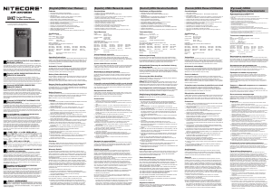 Manuale Nitecore UNK2 Caricabatterie