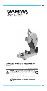 Manual Gamma G1693/BR2 Serra de esquadria metal