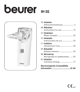 Kullanım kılavuzu Beurer IH 55 Astım spreyi