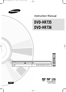 Manual Samsung DVD-HR736 DVD Player
