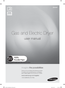 Manual Samsung DV435ETGJRA/AC Dryer