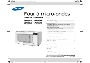 Mode d’emploi Samsung MW630WA Micro-onde