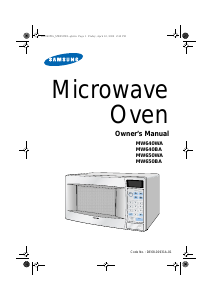 Manual Samsung MW640WA Microwave