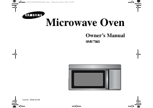 Manual Samsung SMV7165STD Microwave