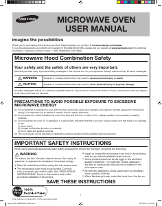 Manual Samsung SMH9207ST Microwave