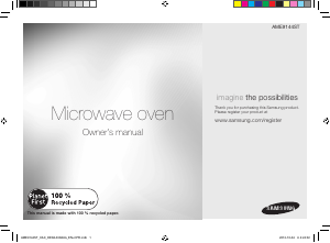 Manual Samsung AME9144ST Microwave