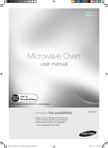 Manual Samsung SMH1713W/XAC Microwave