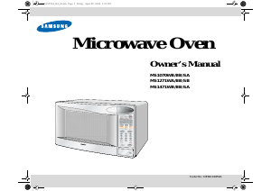 Manual Samsung MS1271WA Microwave