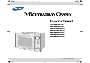 Manual Samsung MW1230WA Microwave