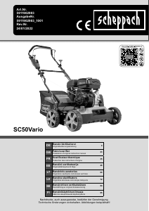 Mode d’emploi Scheppach SC50Vario Scarificateur