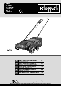 Manual Scheppach SC32 Lawn Raker