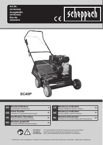 Mode d’emploi Scheppach SC40P Scarificateur