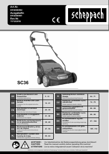 Mode d’emploi Scheppach SC36 Scarificateur