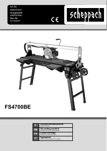 Handleiding Scheppach FS4700BE Tegelsnijder