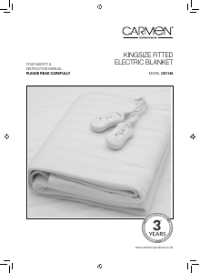 Manual Carmen C81146 Electric Blanket