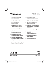 Bedienungsanleitung Einhell TE-CD 12/1 Li Bohrschrauber