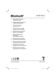 Brugsanvisning Einhell TC-CD 18-2 Li Bore-skruemaskine