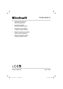 Manual de uso Einhell TC-OS 18/187 Li Lijadora orbital