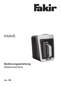 Bedienungsanleitung Fakir Kaave Kaffeemaschine