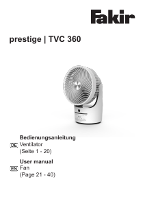 Bedienungsanleitung Fakir TVC 360 Prestige Ventilator