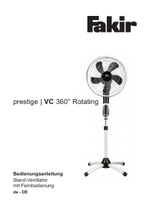 Manual Fakir VC 360° Prestige Fan