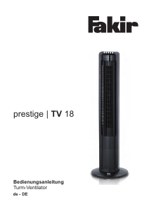 Manual Fakir TV 18 Prestige Fan