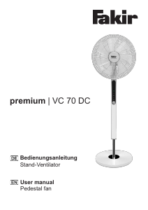 Bedienungsanleitung Fakir VC 70 DC Premium Ventilator