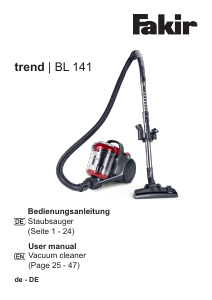 Manual Fakir BL 141 Trend Vacuum Cleaner