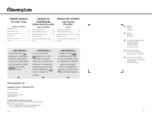 Mode d’emploi SentrySafe DSW5840 Coffre-fort