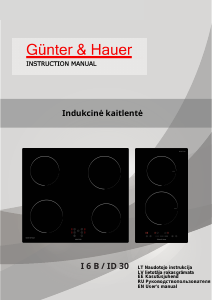Handleiding Günther & Hauer I 6 B Kookplaat