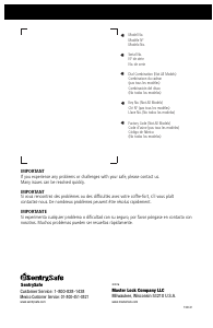 Manual SentrySafe SFW123CS Safe