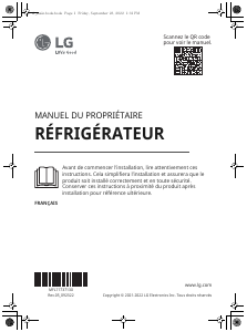 Mode d’emploi LG GLT71PZCSE Réfrigérateur