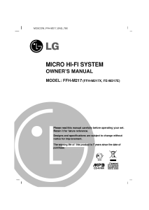 Manual LG FFH-M217X Stereo-set