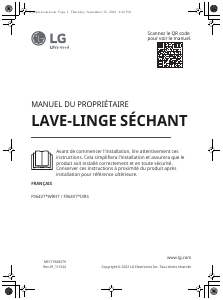 Mode d’emploi LG F964V71WRHT Lave-linge séchant